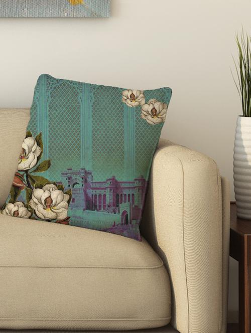 la verve digital printed cotton cushion cover - 13461978 - Very Small Image - 1