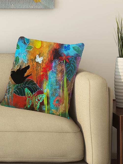 la verve digital printed cotton cushion cover - 13461992 - Very Small Image - 1