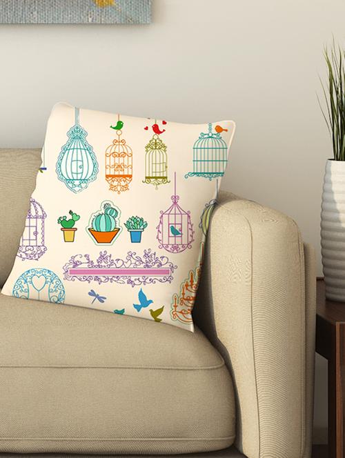 la verve digital printed cotton cushion cover - 13462005 - Very Small Image - 1
