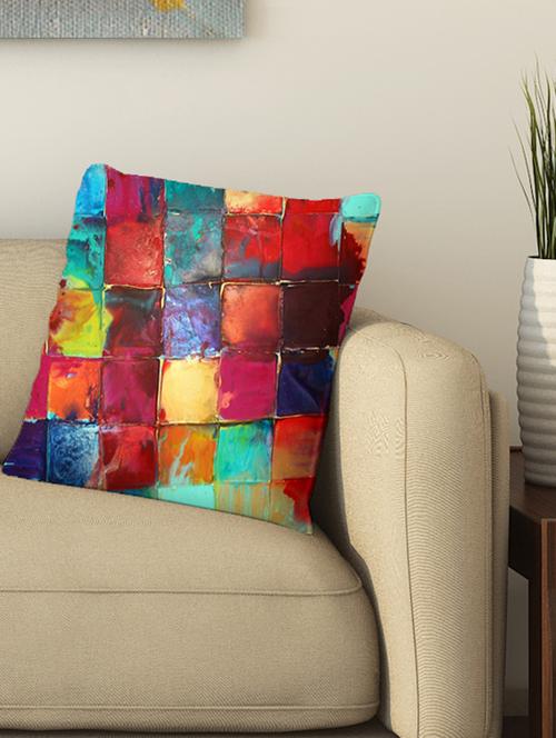 la verve digital printed cotton cushion cover - 13462035 - Very Small Image - 1