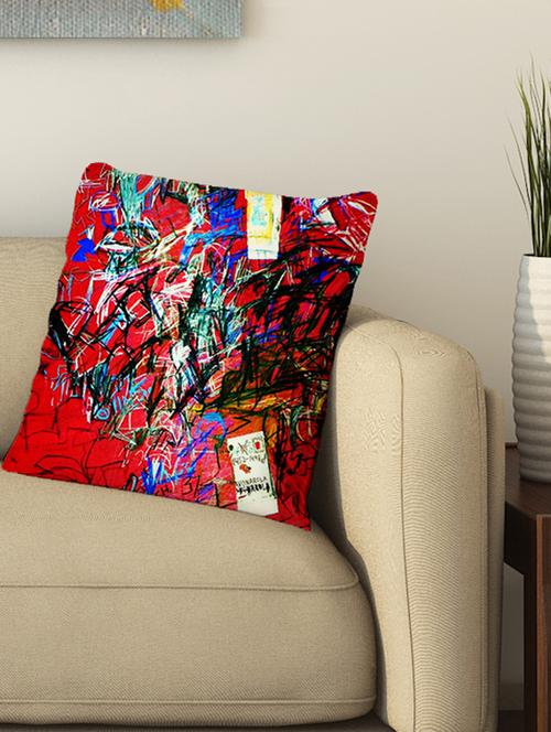 la verve digital printed cotton cushion cover - 13462054 - Very Small Image - 1