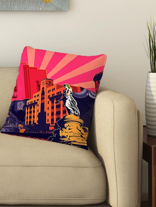 la verve digital printed cotton cushion cover - 13462055 - Very Small Image - 1