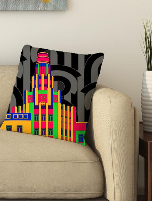 la verve digital printed cotton cushion cover - 13462061 - Very Small Image - 1