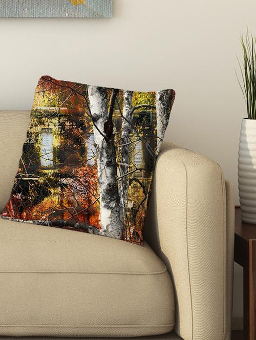 la verve digital printed cotton cushion cover - 13462062 - Very Small Image - 1