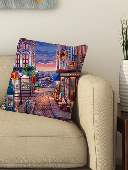 la verve digital printed cotton cushion cover - 13462085 - Very Small Image - 1