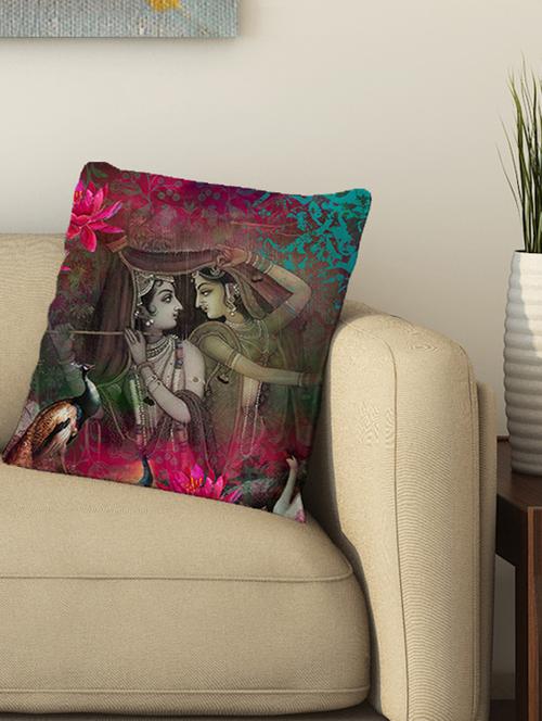 la verve digital printed cotton cushion cover - 13462091 - Very Small Image - 1
