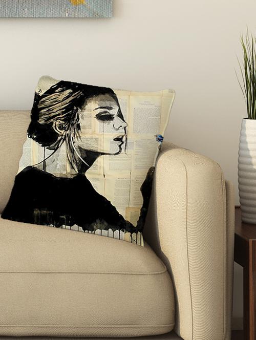 la verve digital printed cotton cushion cover - 13462141 - Very Small Image - 1