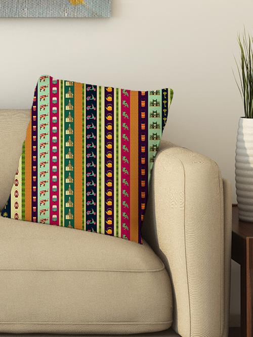 la verve digital printed cotton cushion cover - 13462153 - Very Small Image - 1