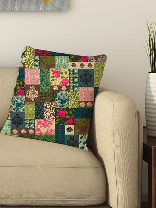 la verve digital printed cotton cushion cover - 13462155 - Very Small Image - 1