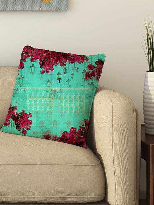 la verve digital printed cotton cushion cover - 13462161 - Very Small Image - 1