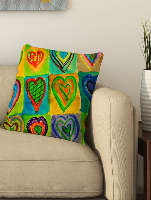 la verve digital printed cotton cushion cover - 13462165 - Very Small Image - 1