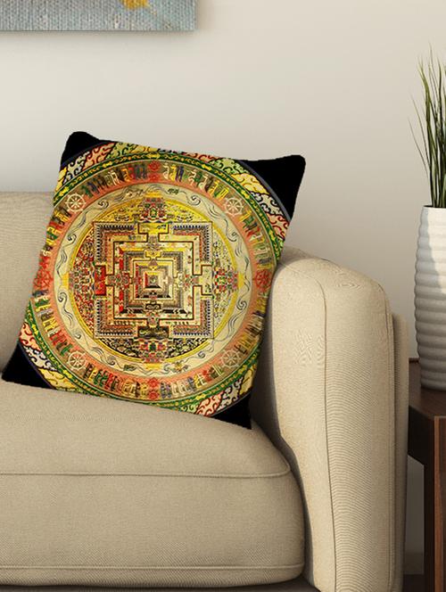 la verve digital printed cotton cushion cover - 13462166 - Very Small Image - 1