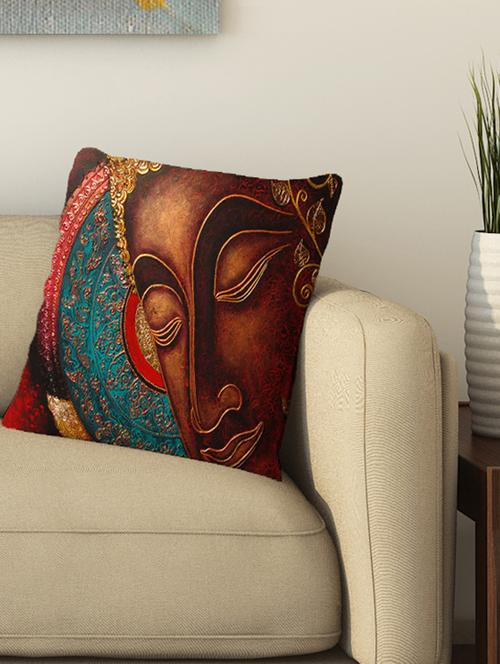 la verve digital printed cotton cushion cover - 13462170 - Very Small Image - 1