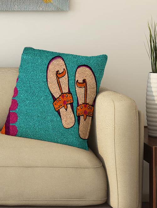 la verve digital printed cotton cushion cover - 13462171 - Very Small Image - 1