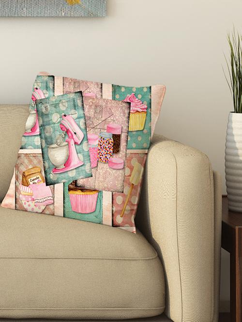 la verve digital printed cotton cushion cover - 13462194 - Very Small Image - 1