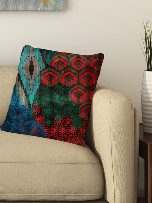 la verve digital printed cotton cushion cover - 13462214 - Very Small Image - 1