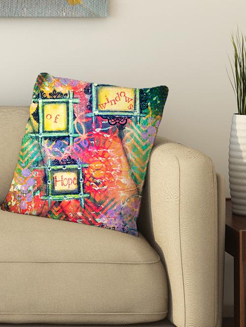 la verve digital printed cotton cushion cover - 13462221 - Very Small Image - 1