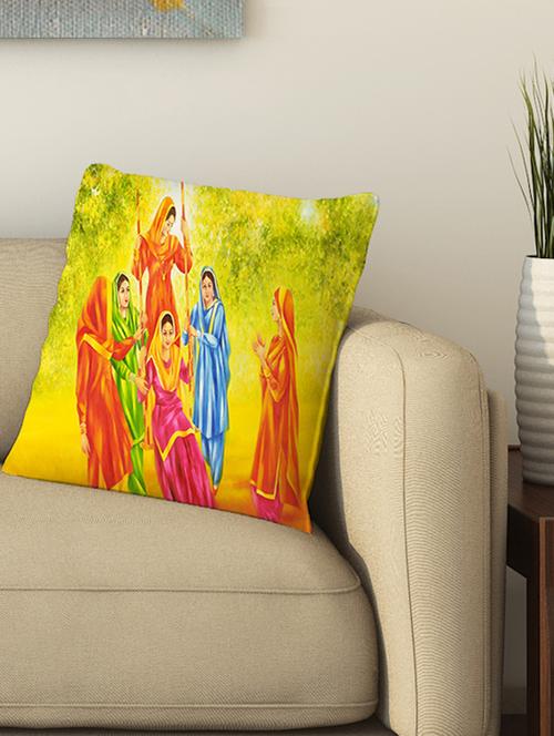 la verve digital printed cotton cushion cover - 13462242 - Very Small Image - 1