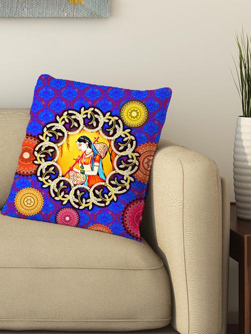 la verve digital printed cotton cushion cover - 13462250 - Very Small Image - 1