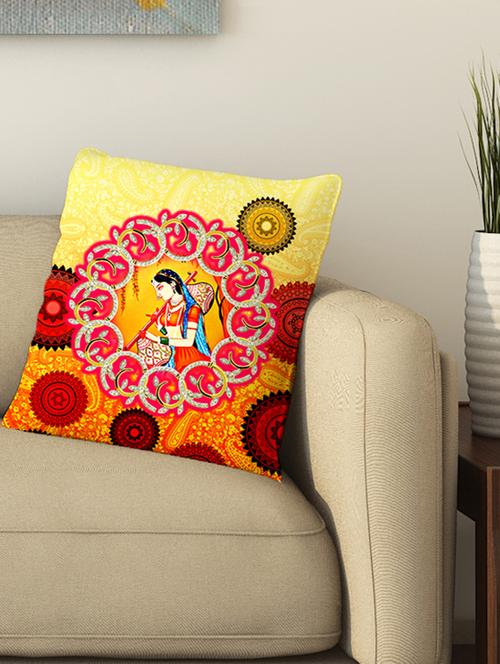 la verve digital printed cotton cushion cover - 13462251 - Very Small Image - 1
