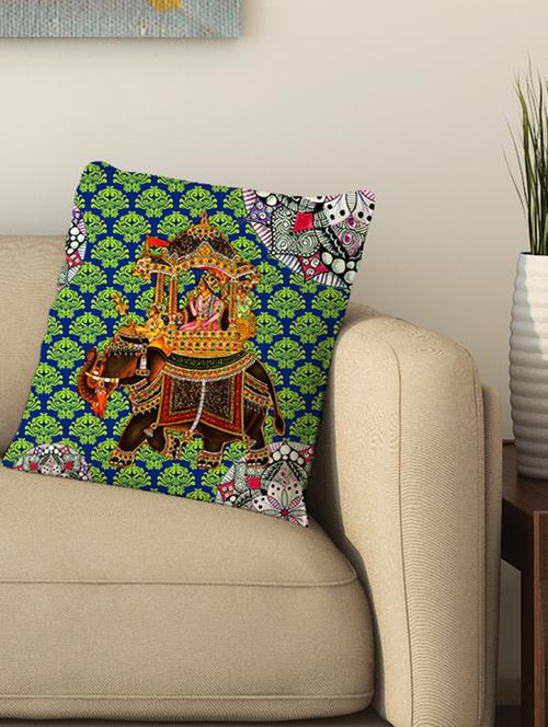la verve digital printed cotton cushion cover - 13462252 - Very Small Image - 1