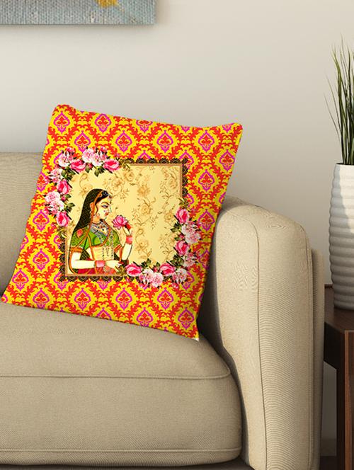 la verve digital printed cotton cushion cover - 13462260 - Very Small Image - 1