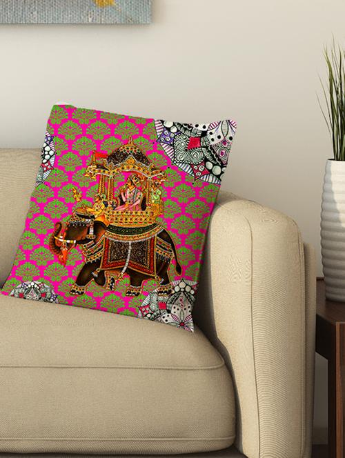 la verve digital printed cotton cushion cover - 13462265 - Very Small Image - 1