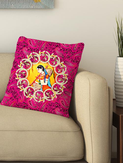 la verve digital printed cotton cushion cover - 13462272 - Very Small Image - 1