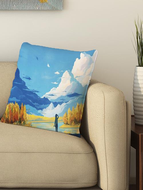 la verve digital printed cotton cushion cover - 13462317 - Very Small Image - 1