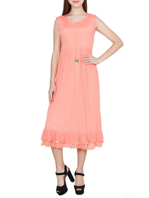 pink net midi dress - 13462575 - Very Small Image - 1