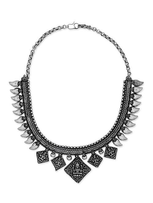 Antique Silver Statement Necklace - 13462615 - Very Small Image - 1