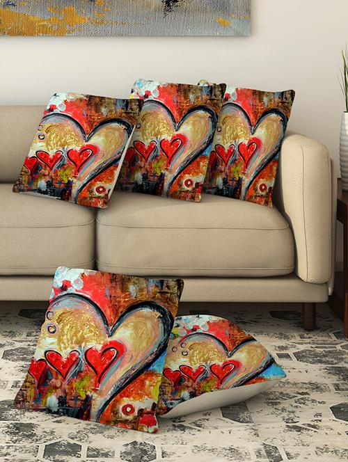 la verve digital printed canvas cushion cover - 13462631 - Very Small Image - 1
