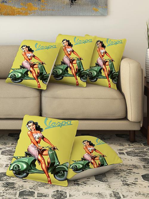 la verve digital printed canvas cushion cover - 13462643 - Very Small Image - 1