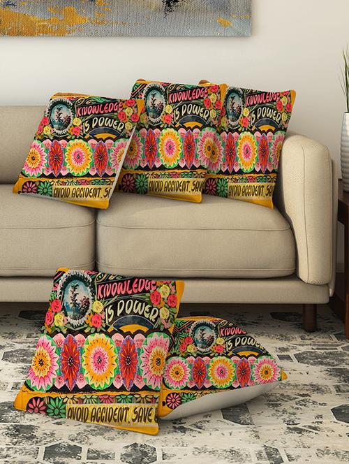 la verve digital printed canvas cushion cover - 13462646 - Very Small Image - 1