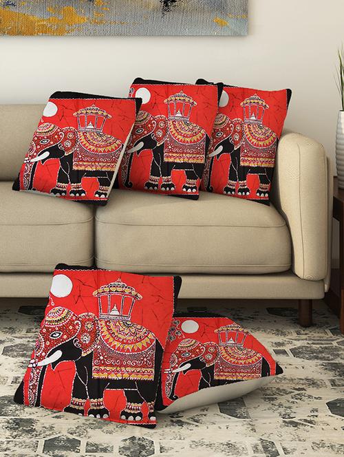 la verve digital printed canvas cushion cover - 13462660 - Very Small Image - 1