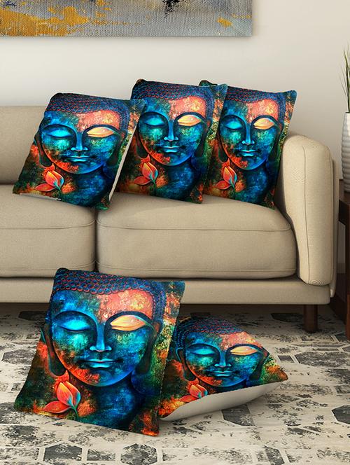 la verve digital printed canvas cushion cover - 13462667 - Very Small Image - 1