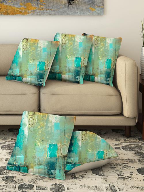 la verve digital printed canvas cushion cover - 13462670 - Very Small Image - 1