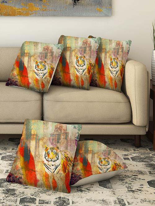 la verve digital printed canvas cushion cover - 13462677 - Very Small Image - 1
