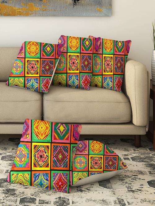 la verve digital printed canvas cushion cover - 13462691 - Very Small Image - 1