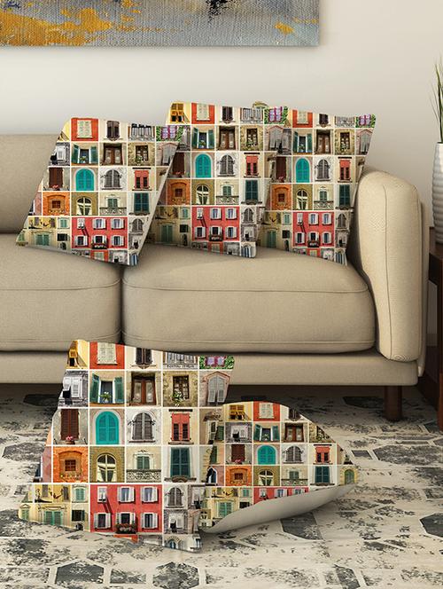 la verve digital printed canvas cushion cover - 13462707 - Very Small Image - 1