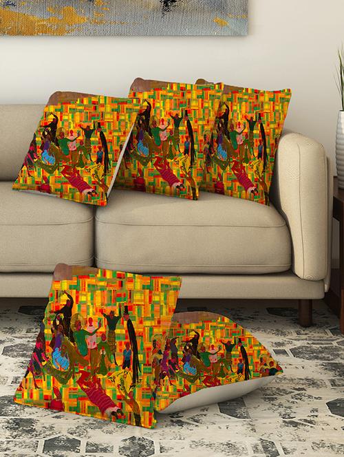 la verve digital printed canvas cushion cover - 13462738 - Very Small Image - 1