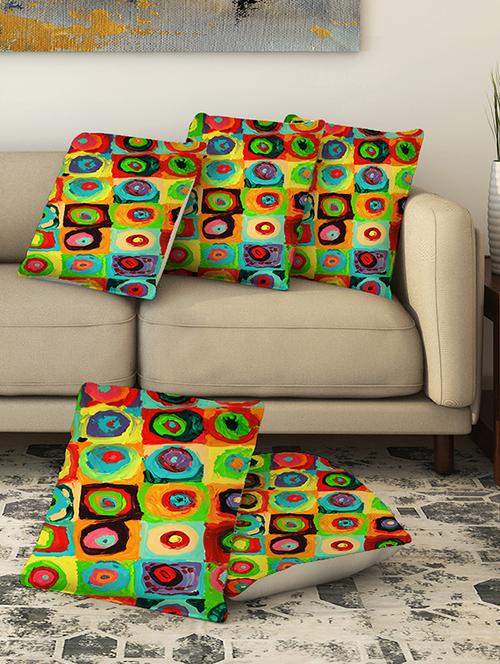 la verve digital printed canvas cushion cover - 13462754 - Very Small Image - 1