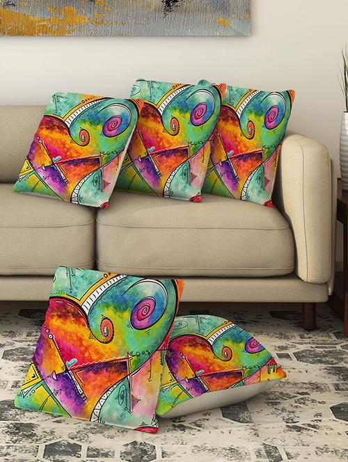 la verve digital printed canvas cushion cover - 13462757 - Very Small Image - 1