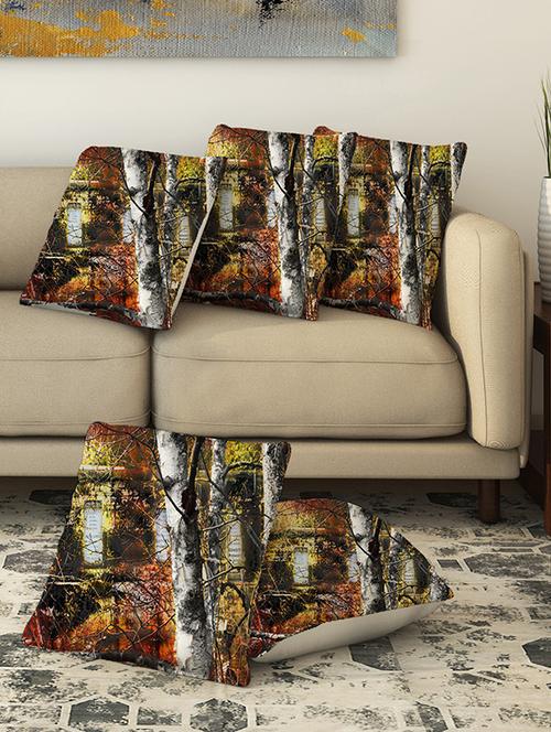 la verve digital printed canvas cushion cover - 13462760 - Very Small Image - 1