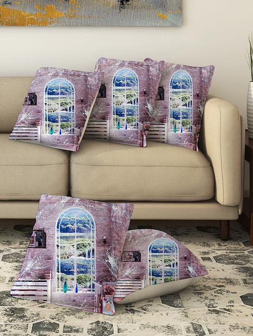 la verve digital printed canvas cushion cover - 13462782 - Very Small Image - 1