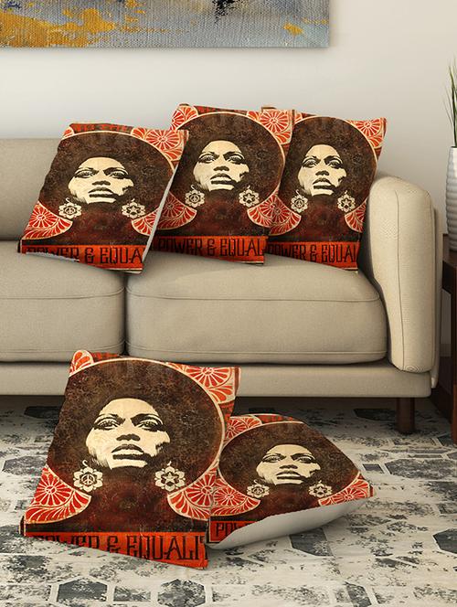 la verve digital printed canvas cushion cover - 13462802 - Very Small Image - 1