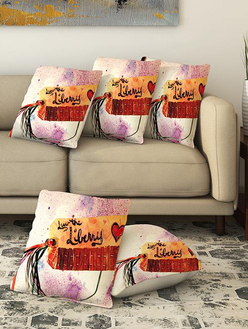 la verve digital printed canvas cushion cover - 13462813 - Very Small Image - 1