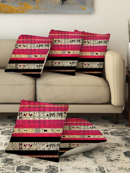 la verve digital printed canvas cushion cover - 13462826 - Very Small Image - 1