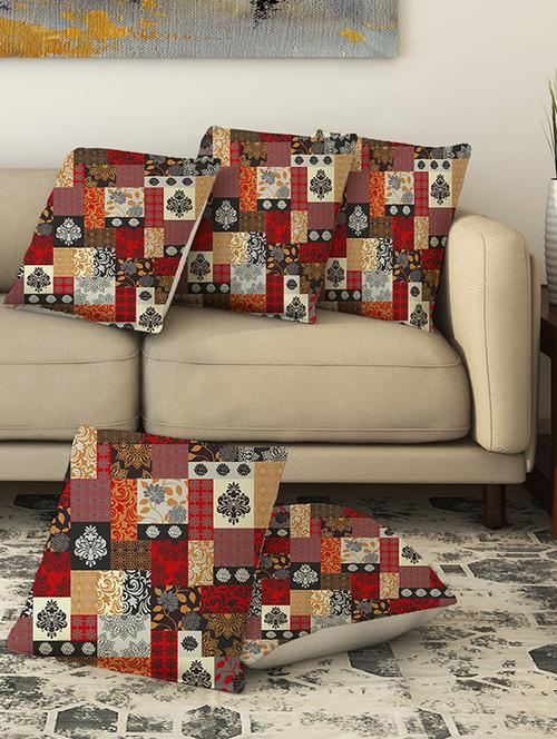 la verve digital printed canvas cushion cover - 13462854 - Very Small Image - 1
