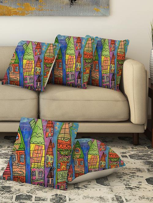 la verve digital printed canvas cushion cover - 13462861 - Very Small Image - 1